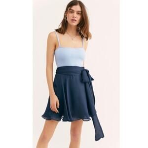Free People Navy Mini Skirt